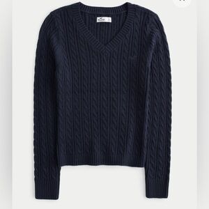 Dark Blue V Neck Sweater